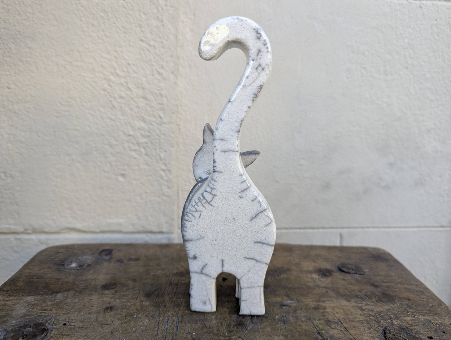 Raku - Gatto Bianco - | Idee regalo, artigianato, arredamento, design, tessuti e tombolo | Milleidee di Alessandro Magrini, Anghiari, Toscana