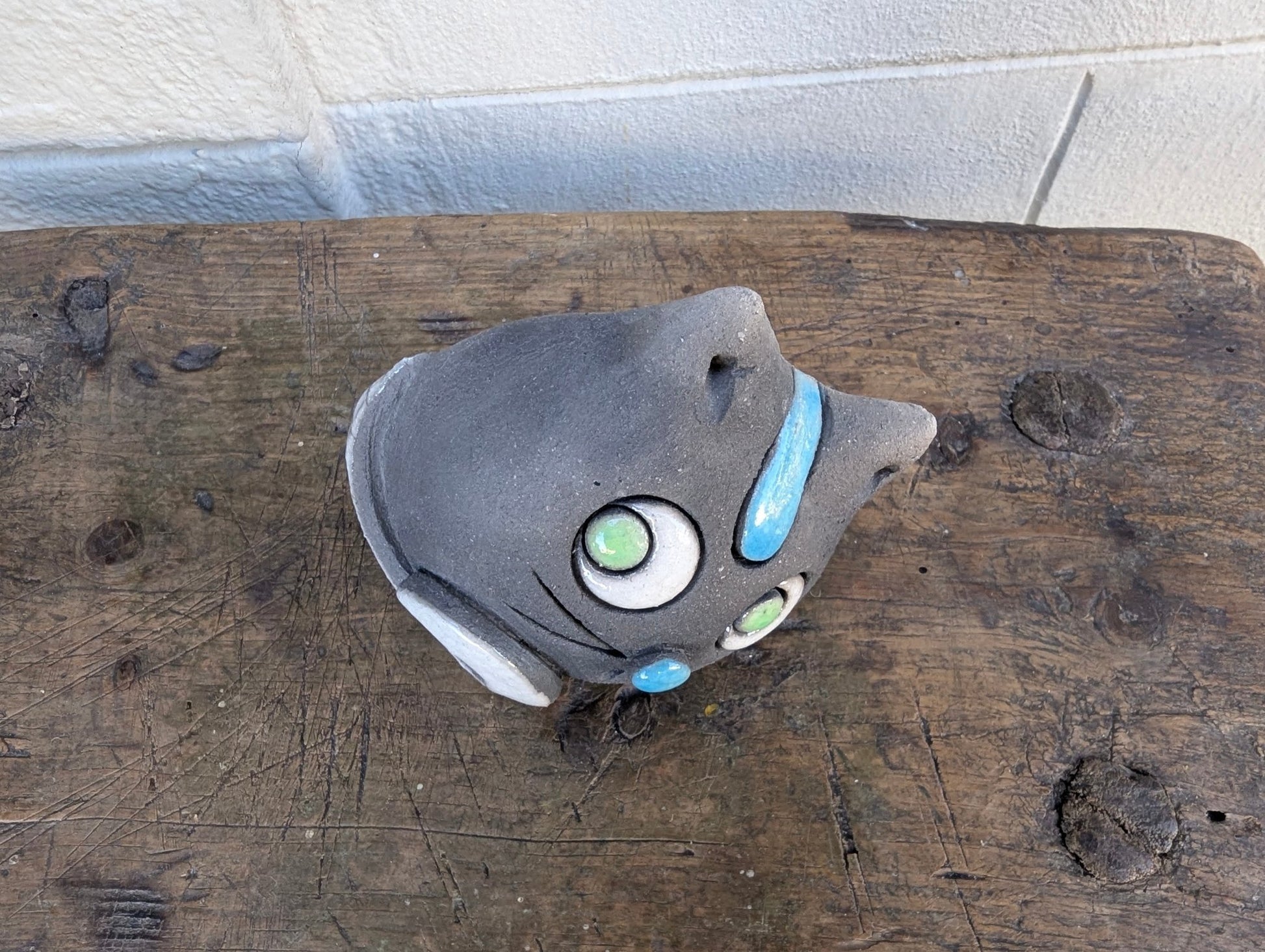 Raku - Gatto Nero - | Idee regalo, artigianato, arredamento, design, tessuti e tombolo | Milleidee di Alessandro Magrini, Anghiari, Toscana