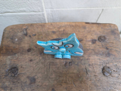 Raku - Gufo Azzurro - | Idee regalo, artigianato, arredamento, design, tessuti e tombolo | Milleidee di Alessandro Magrini, Anghiari, Toscana