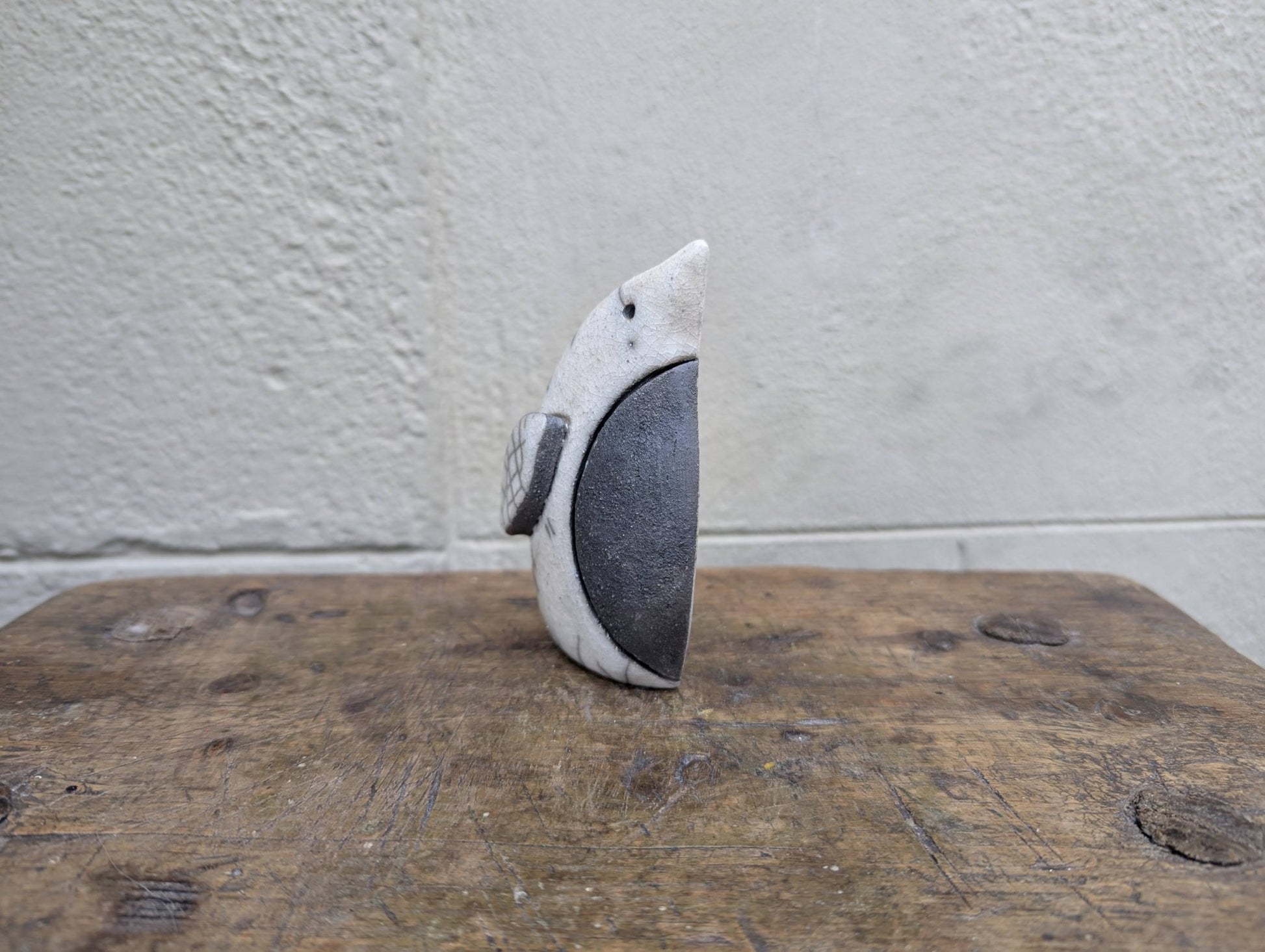 Raku - Pinguino - | Idee regalo, artigianato, arredamento, design, tessuti e tombolo | Milleidee di Alessandro Magrini, Anghiari, Toscana