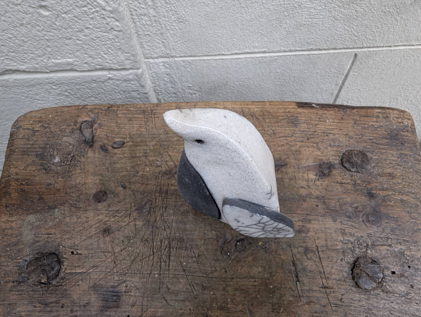 Raku - Pinguino - | Idee regalo, artigianato, arredamento, design, tessuti e tombolo | Milleidee di Alessandro Magrini, Anghiari, Toscana