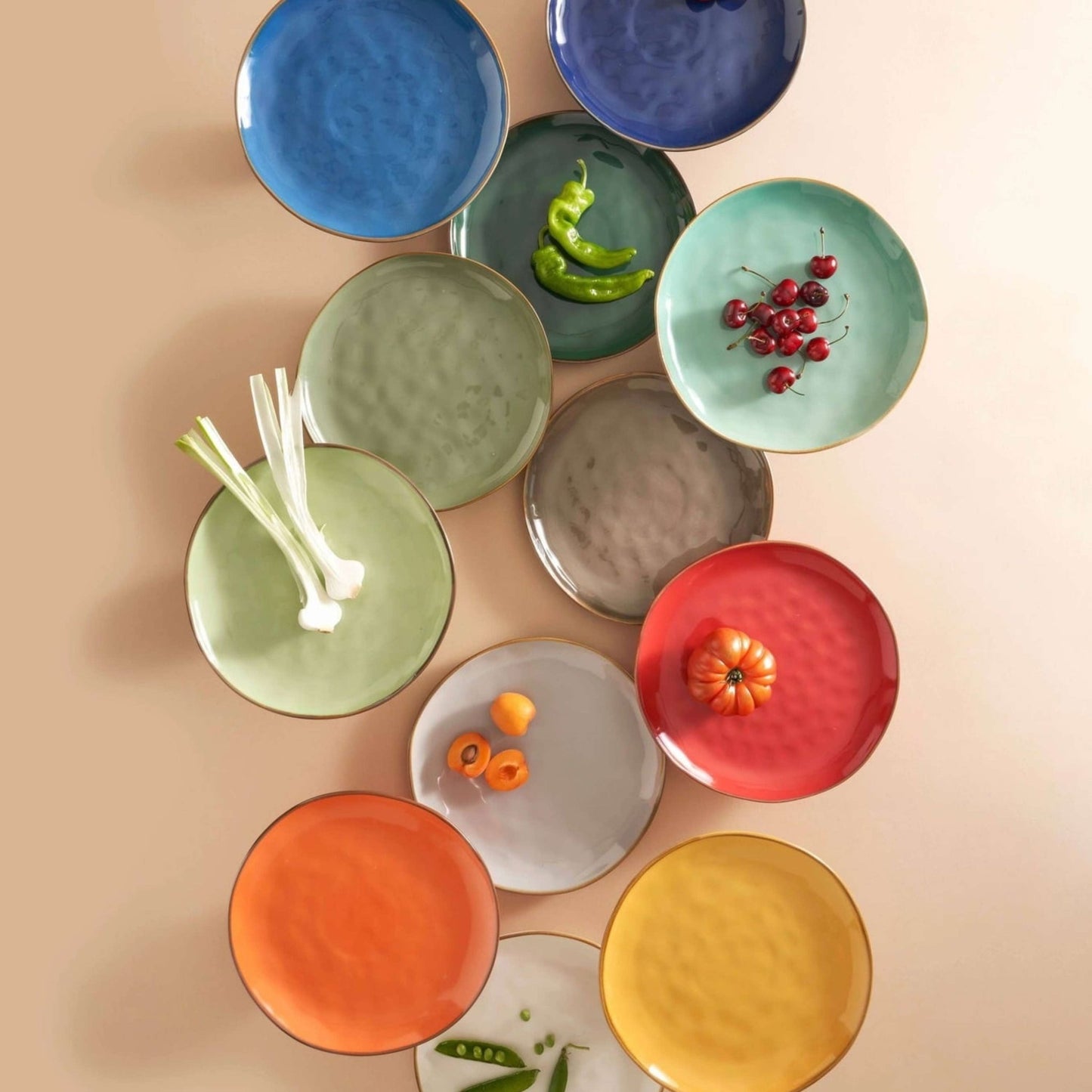Rose & Tulipani - Piatto Frutta Concerto - Piatti in porcellana in stoneware di Rose e Tulipani | Idee regalo, artigianato, arredamento, design, tessuti e tombolo | Milleidee di Alessandro Magrini, Anghiari, Toscana
