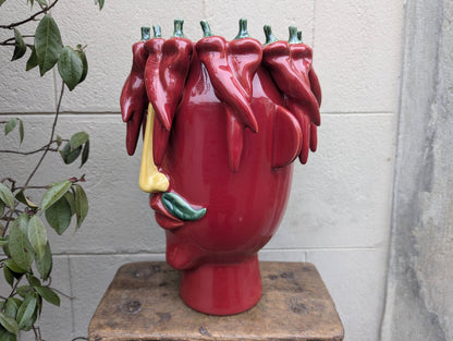 Vaso Peperoncini - | Idee regalo, artigianato, arredamento, design, tessuti e tombolo | Milleidee di Alessandro Magrini, Anghiari, Toscana
